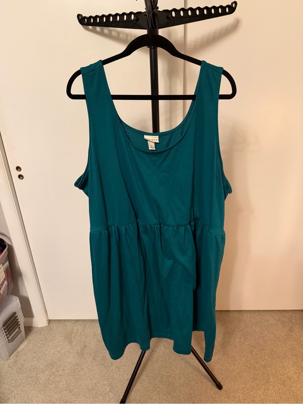 Ava & Viv Teal Peplum Sleeveless Dress